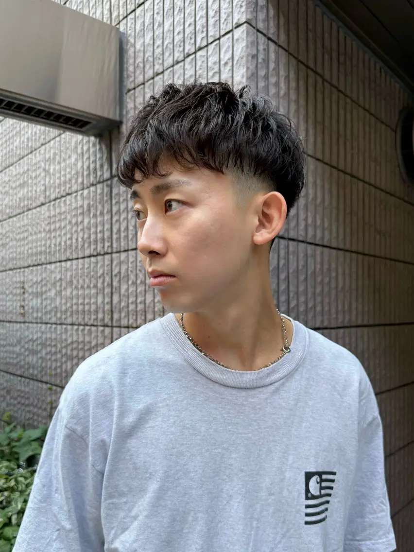 メンズカット+ワンカラーの写真