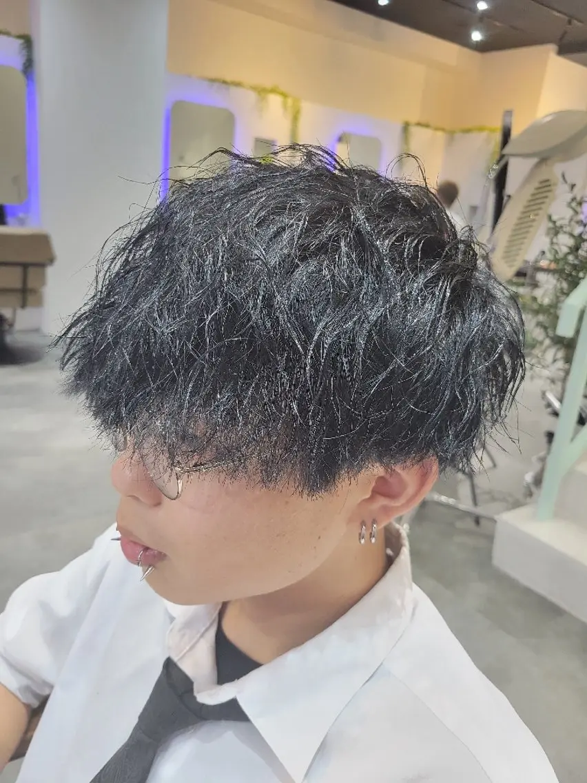メンズ パーマ カット パーマ 大前 真のヘアスタイル