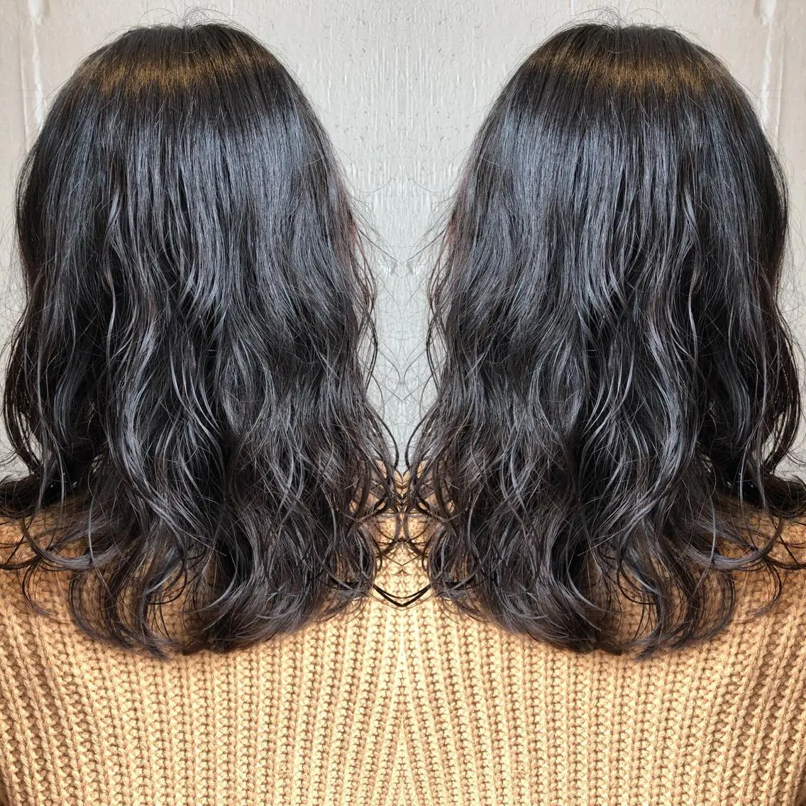 セミロング セミロングパーマ あらき ちさとのヘアスタイル