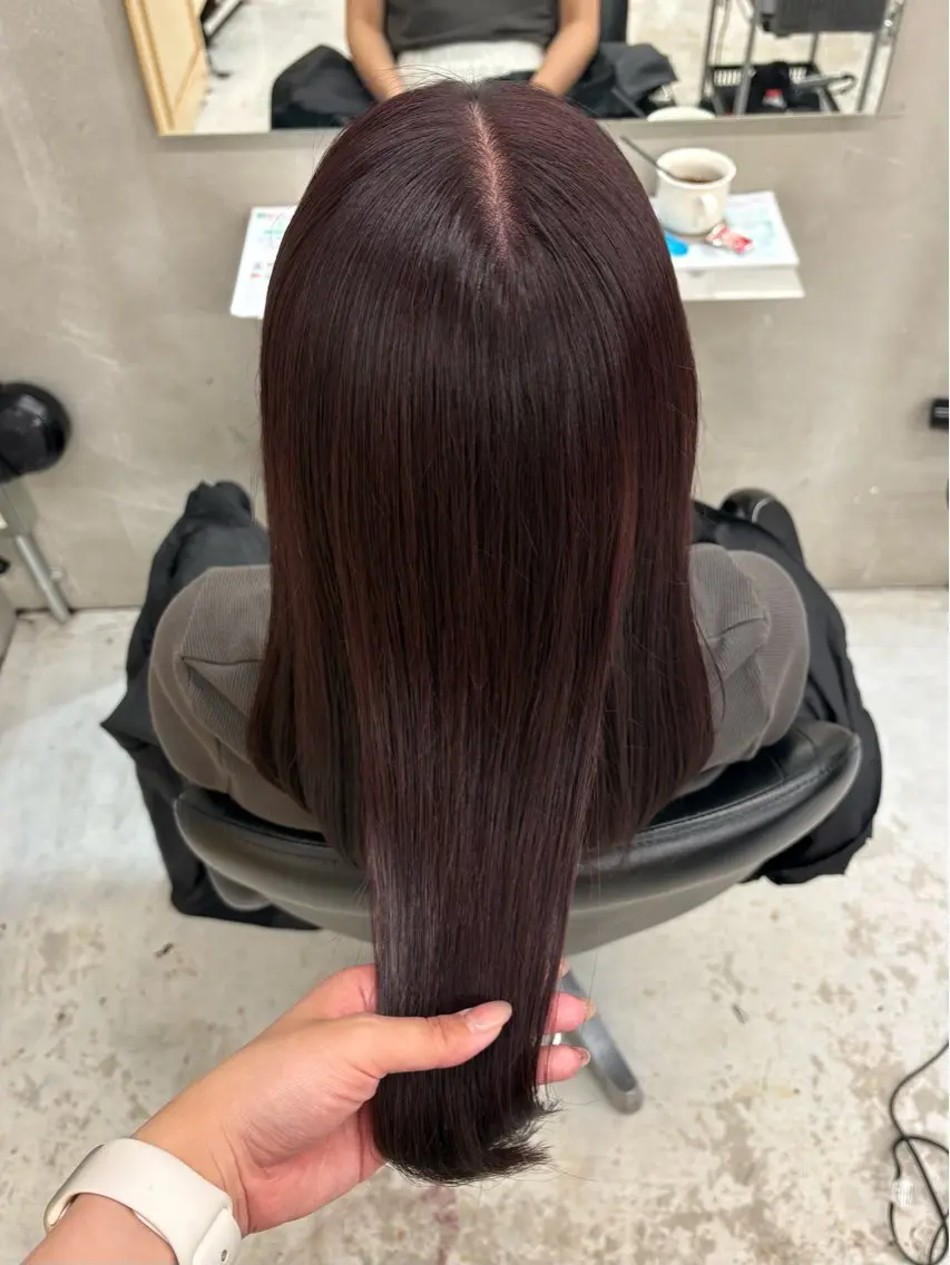 ロング カラー ラベンダーカラー カット ヘアカラー 韓国レイヤー/暖色 カラー/KOTONEのヘアスタイル