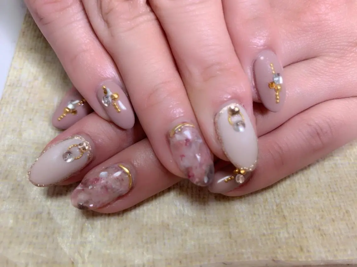 ネイル ハンドネイル an sucre baseのネイルデザイン