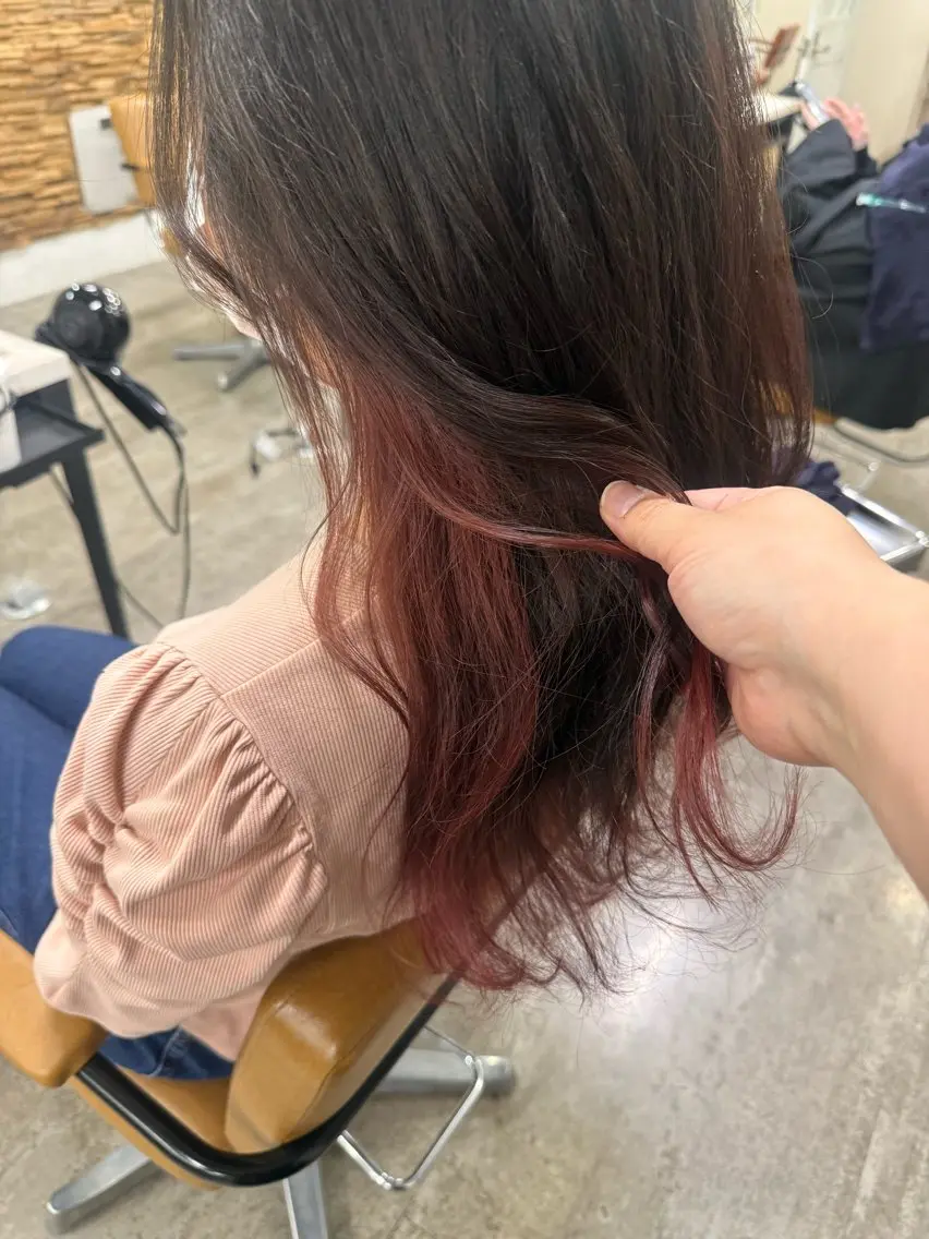 カラー インナーカラー 韓国ヘア✨グレージュ カラーasamiのヘアスタイル