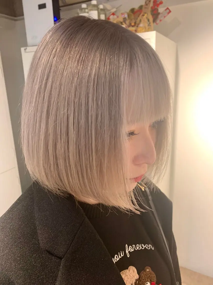 ミディアム ヘアカラー ✨ハイトーン✨艶髪 ✨髪質改善✨和田のヘアスタイル
