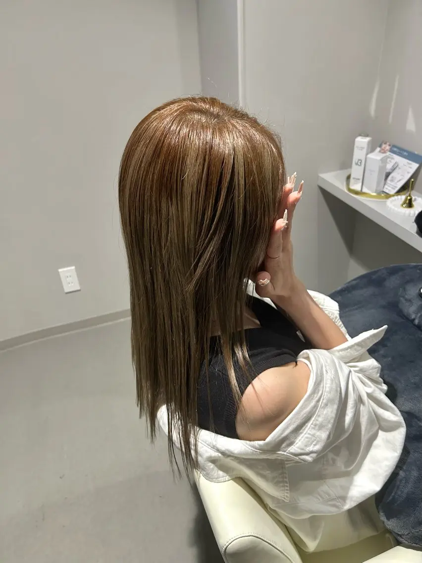 セミロング ヘアカラー ヘッドスパ ❤︎RELACE 千葉 恋華❤︎のヘアスタイル