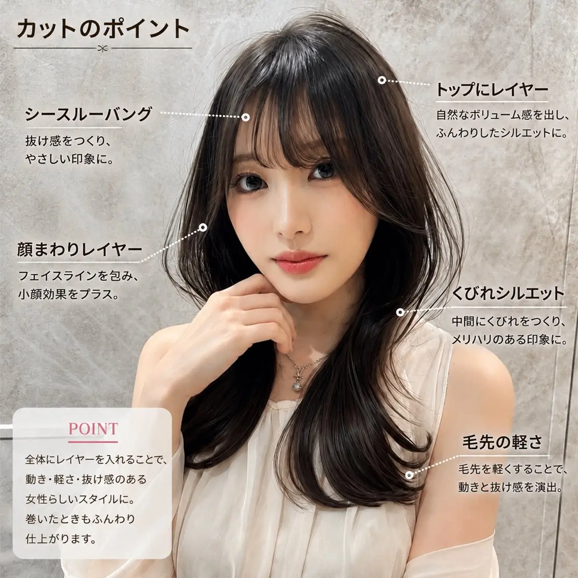 ミディアム カラー カット トリートメント ❣️韓国/レイヤー/ 透明感カラー/まさのヘアスタイル