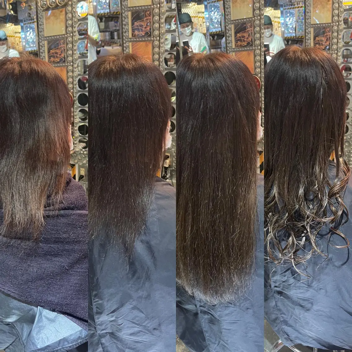 ミディアム カラー ヘアアレンジ マツエク・マツパ 付け放題 エクステ トリートメント 🌈派手髪エクステ ブレイズ🌈ひろとのヘアスタイル