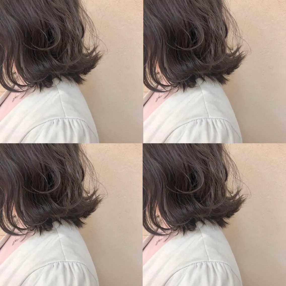 セミロング カラー パーマ ヘアアレンジ アッシュ ベージュカラー デザインカラー イヤリングカラー グラデーションカラー 髪質改善🫧ベージュ 椙山 響のヘアスタイル