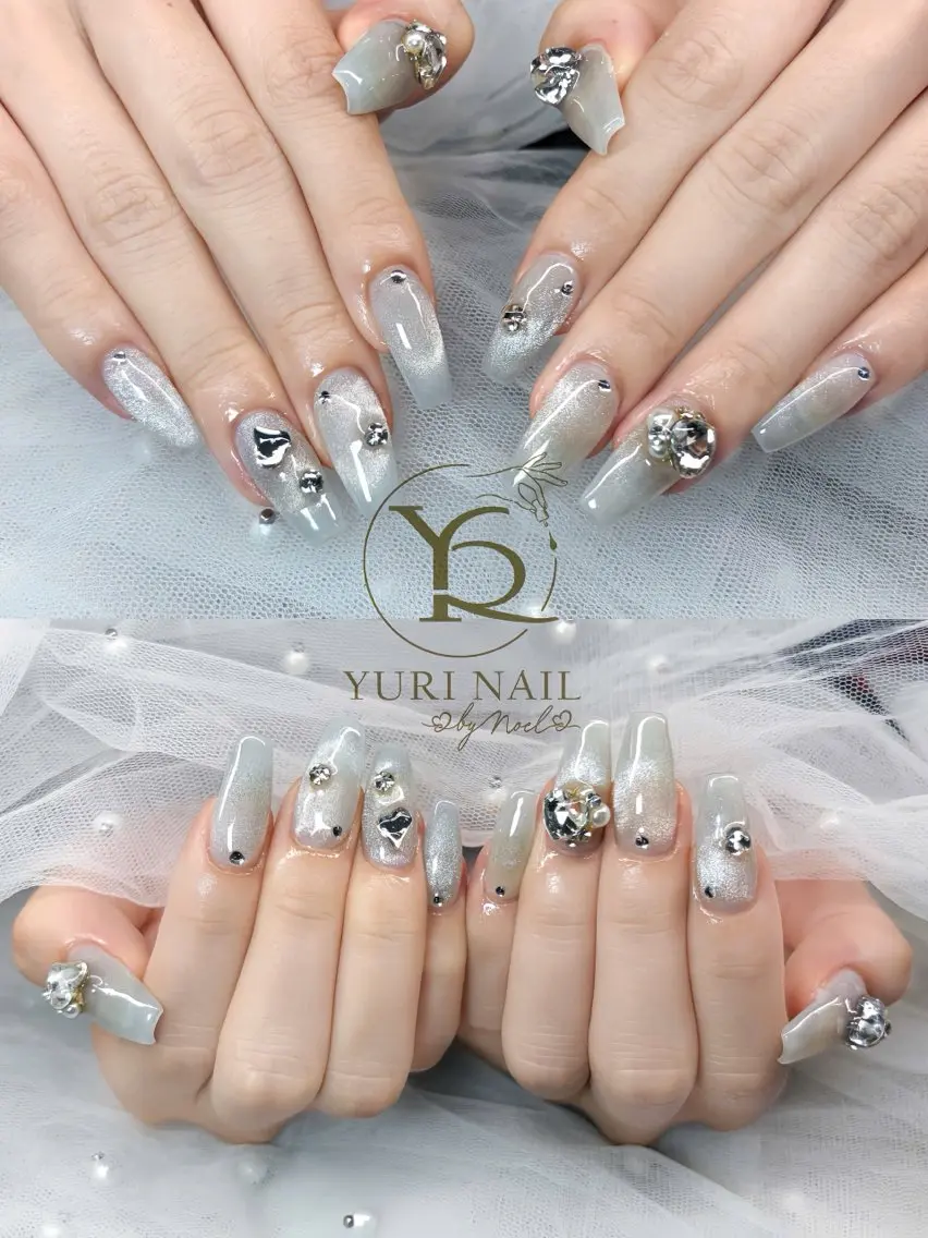 ネイル チークネイル フットネイル グラデーション 韓国ネイル 持ち込み ハンドネイル フットネイル ハンドケア YURI Nail NARITAのネイルデザイン