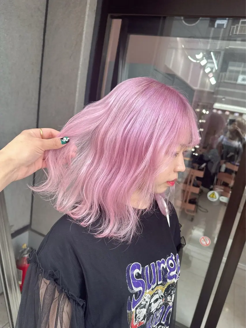セミロング カラー 町田ブリーチデザイン 🌈MANATOのヘアスタイル