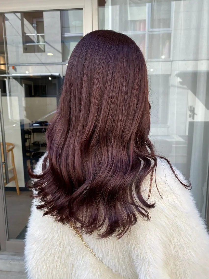 セミロング カラー ラベンダーカラー ラベンダーピンク オレンジ ピンクカラー カット ヘアカラー トリートメント グレージュ/レイヤー /韓国ヘア/RISAのヘアスタイル