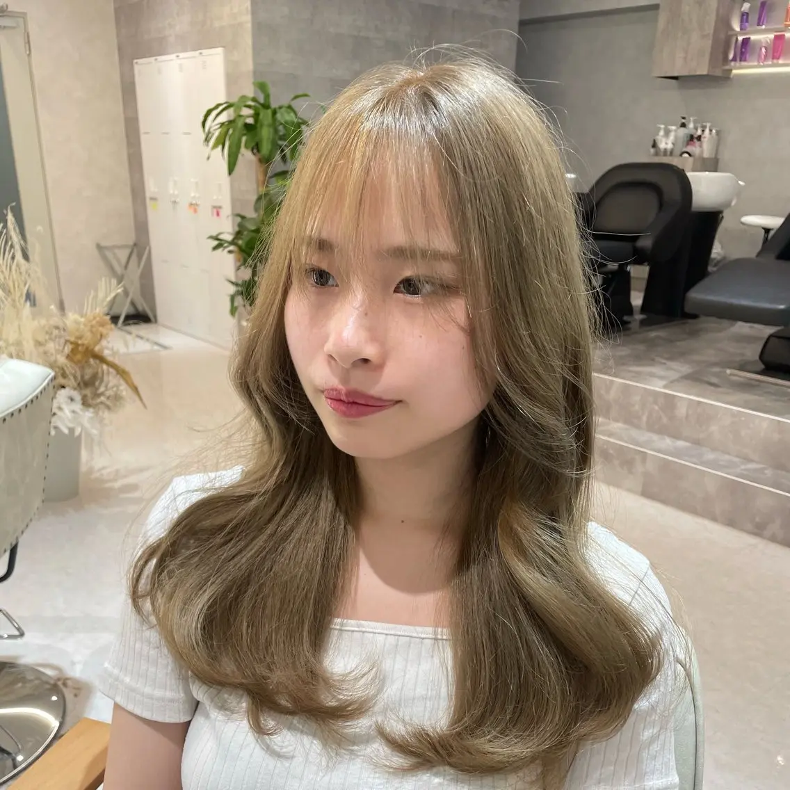ロング カラー ベージュカラー 透明感カラー グレージュ ミルクティーベージュ オリーブベージュ ヘアカラー トリートメント ショートモデル募集 エクステ専門店まりこのその他イメージ