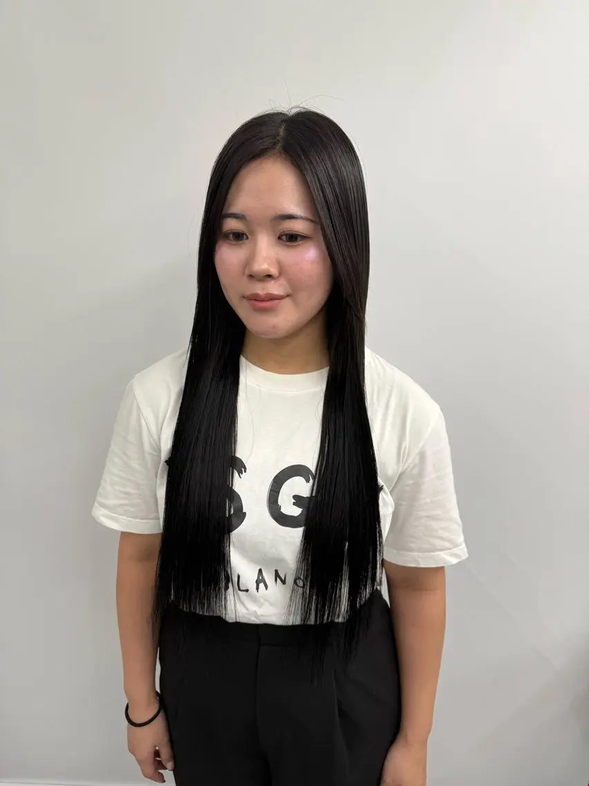 ロング エクステ 𝙃𝘼𝙍𝙐🎀 韓国×エクステのヘアスタイル