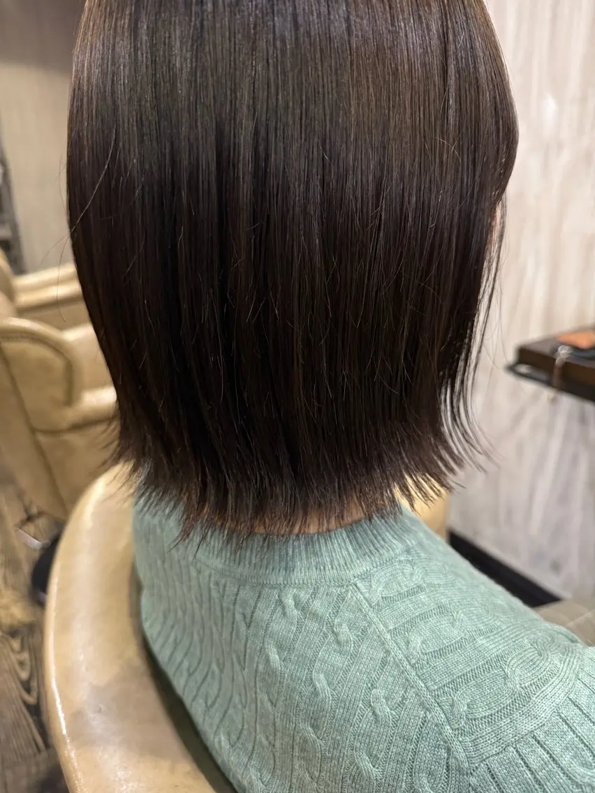 ショート 切りっぱなしボブ ボブ M.Fe's はるな 🖤メンズカット募集のヘアスタイル