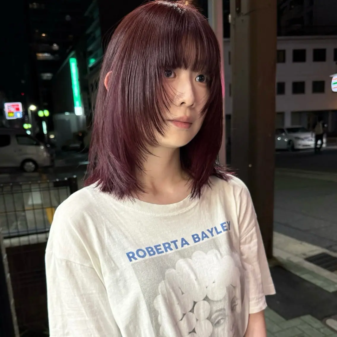 ミディアム ヘアカラー 舟橋耀/ブリーチカラ ー/レイヤーカットのヘアスタイル