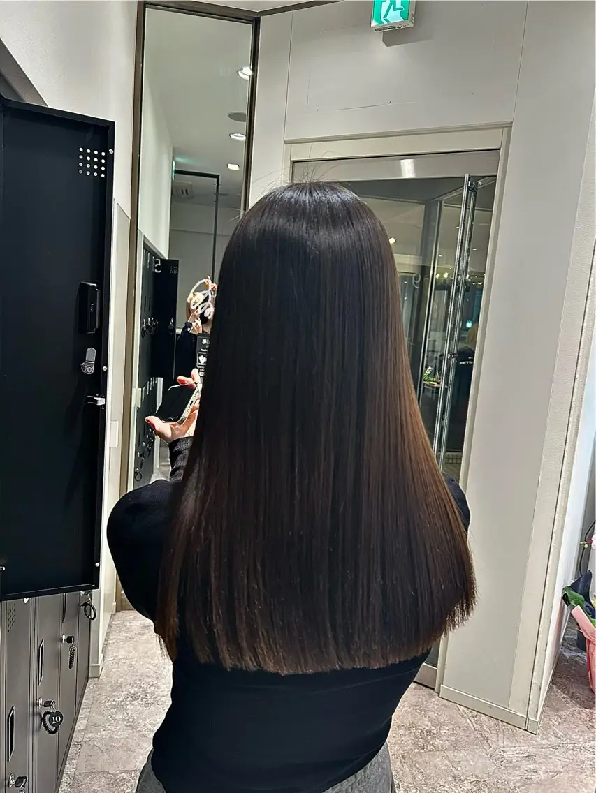 ロング 顔周りカット 松下 奈央のヘアスタイル