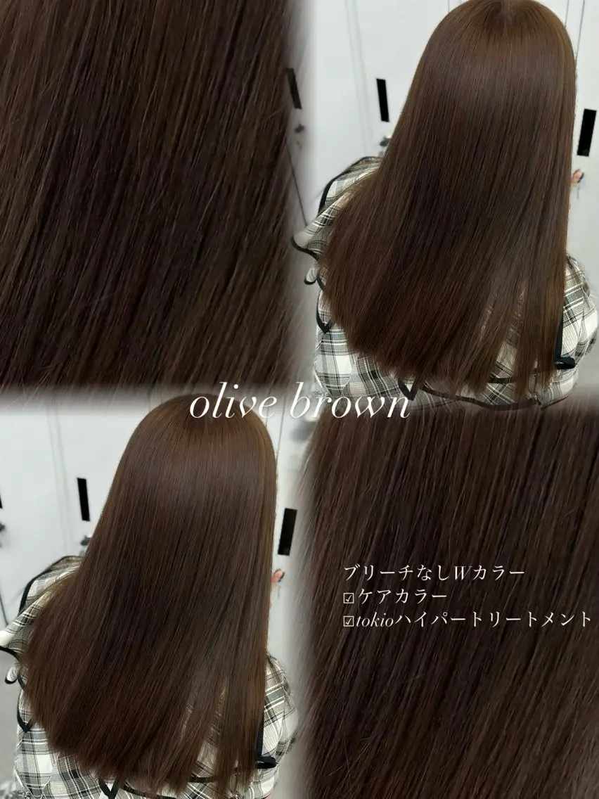 セミロング カラー ブリーチ ブリーチなしカラー ヘアカラー トリートメント 💍モテる艶髪 透明感カラー💖のヘアスタイル