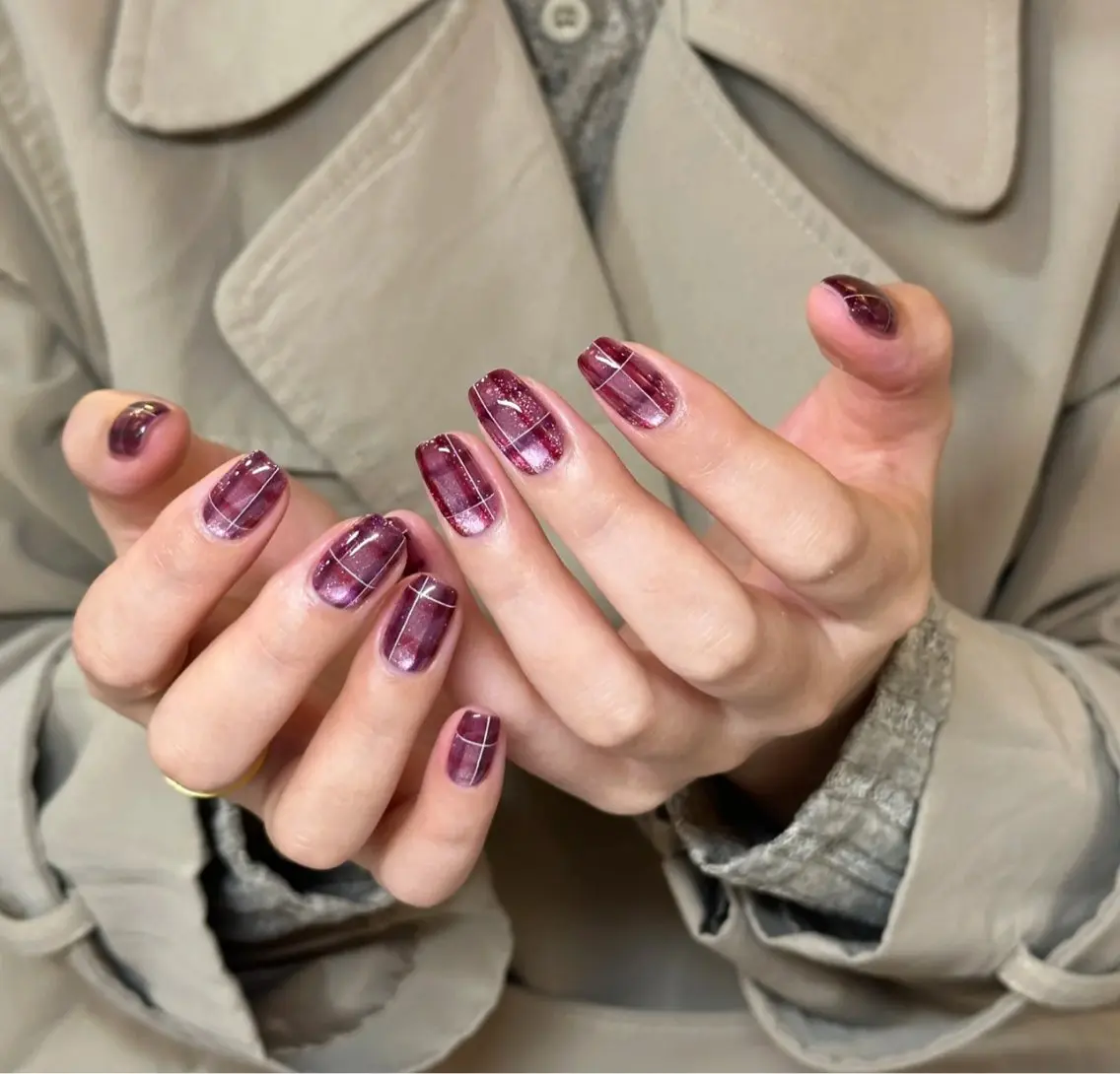 ネイル アートネイル オーロラネイル チークネイル フレンチネイル ガラスフレンチ ハンドネイル 🎀🎀YooLi Nail Salonのネイルデザイン