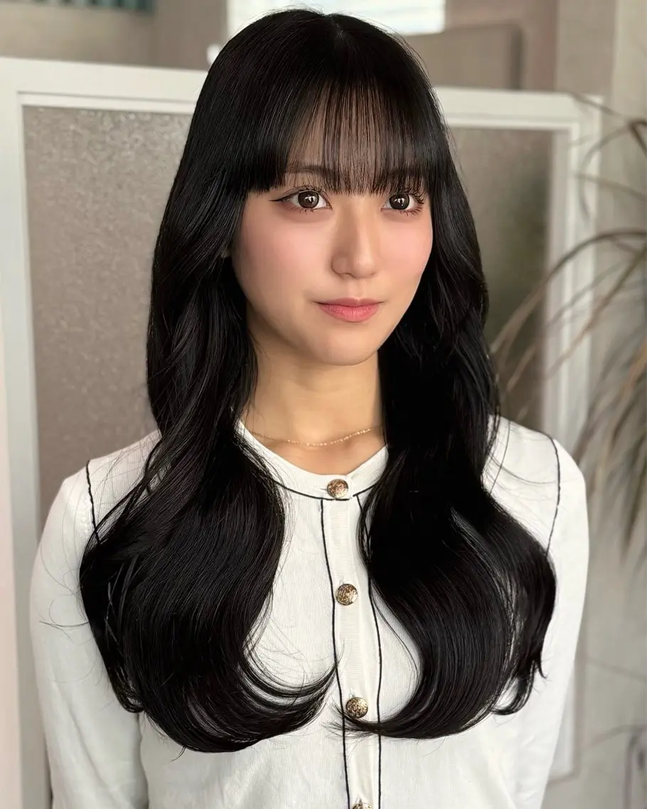 ロング カット ヘアカラー 韓国レイヤー RYOTAのヘアスタイル