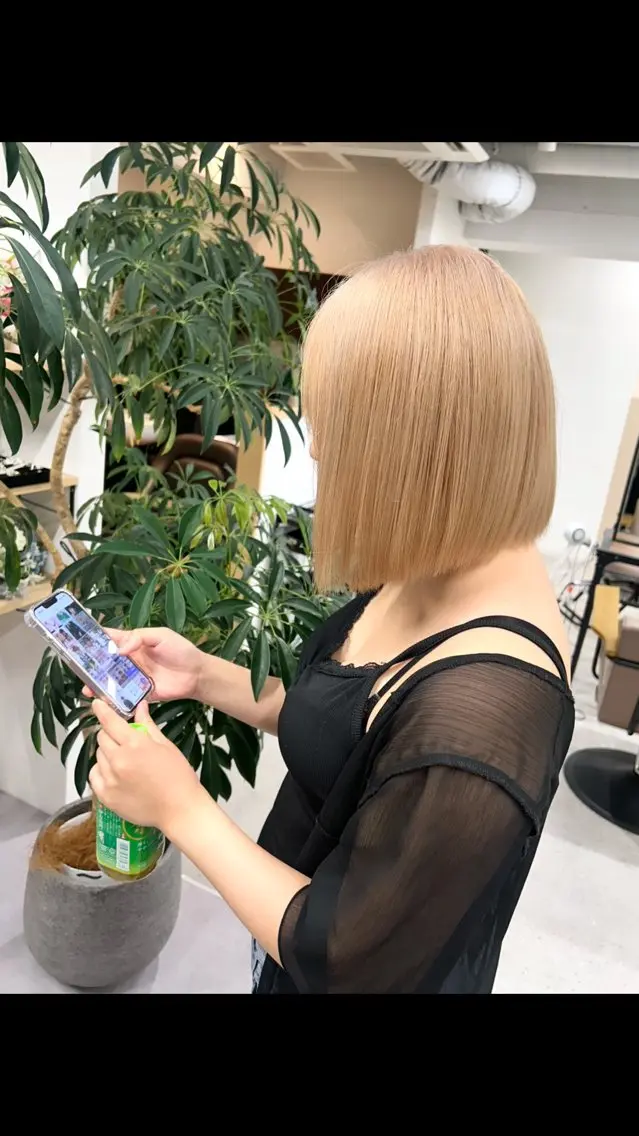 カラー ダブルカラー ami omochaのヘアスタイル