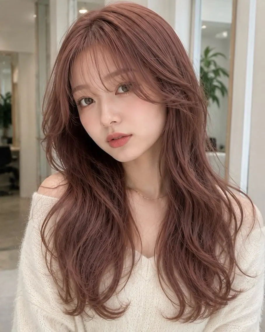 ロング カラー ヘアカラー トリートメント EARTH 榎本のヘアスタイル