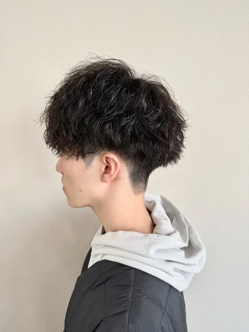 ショート パーマ メンズ カット パーマ トリートメント FLAGS YAMATOのヘアスタイル
