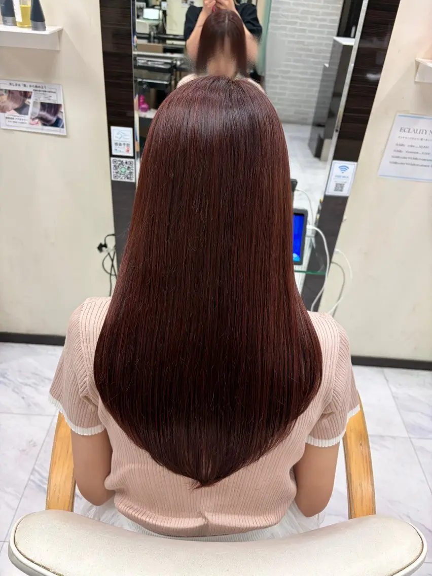 ロング カラー ピンクカラー カット ヘアカラー トリートメント 🍊小川実里🍊 /カラーレイヤーのヘアスタイル