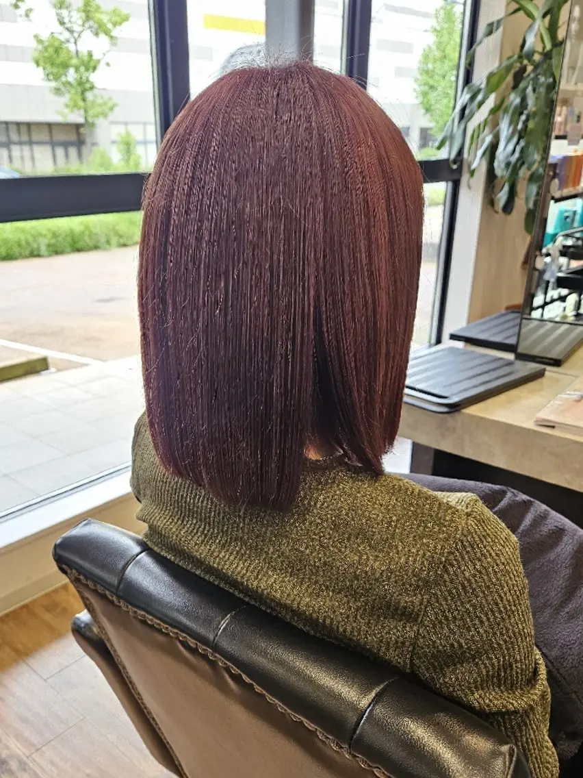 ミディアム カラー ヘアカラー トリートメント 関口 友菜のヘアスタイル