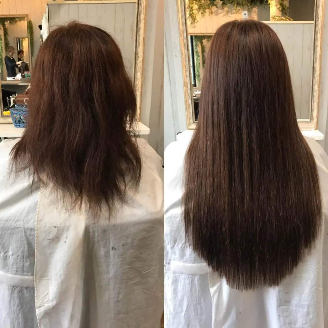 ロング カラー ヘアアレンジ 大阪レミーエクステ チビ編み込みのヘアスタイル