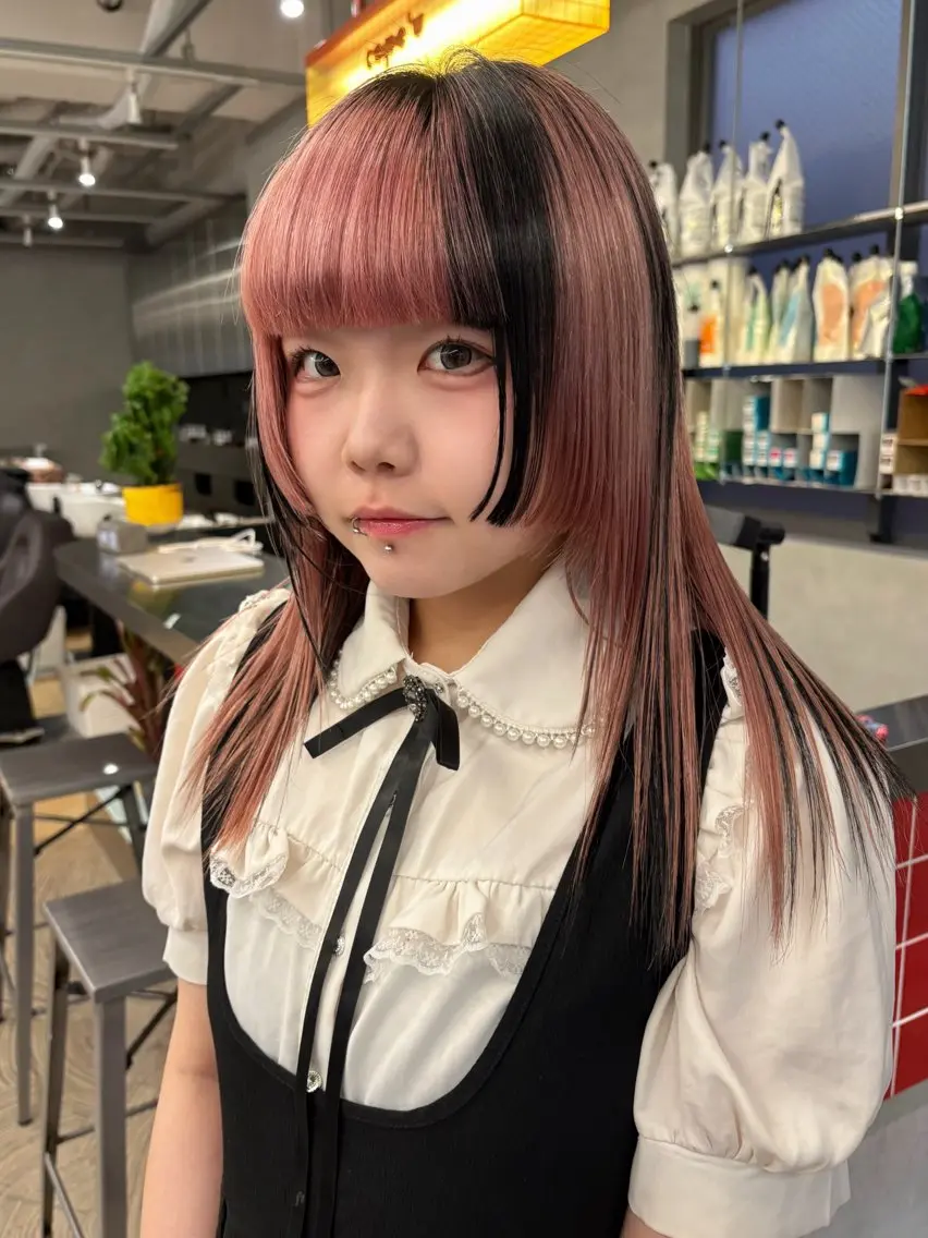 ロング カット ヘアカラー 褒められる ハイトーン⭐️カノンのヘアスタイル