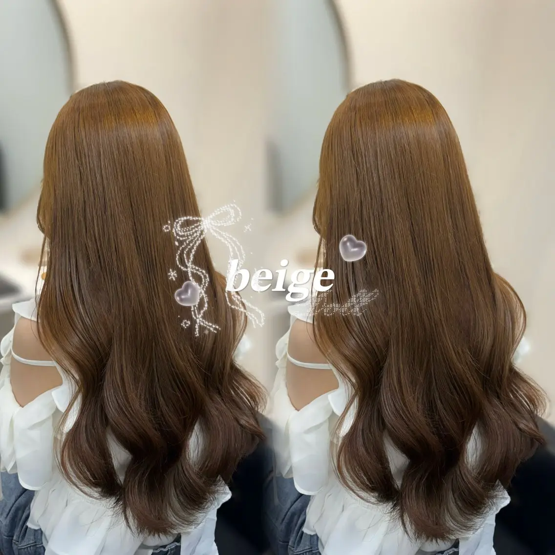 ロング カット ヘアカラー トリートメント 𝜗𝜚cocoro 韓国𝜗𝜚のヘアスタイル