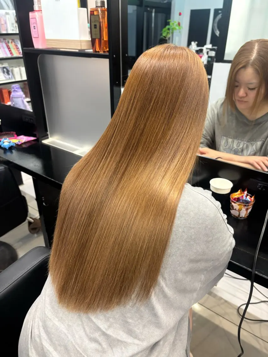 カラー ブリーチ ダブルカラー ブリーチなしカラー ヘアカラー 艶カラー/エクステ Renk@ 𖤐ミのヘアスタイル