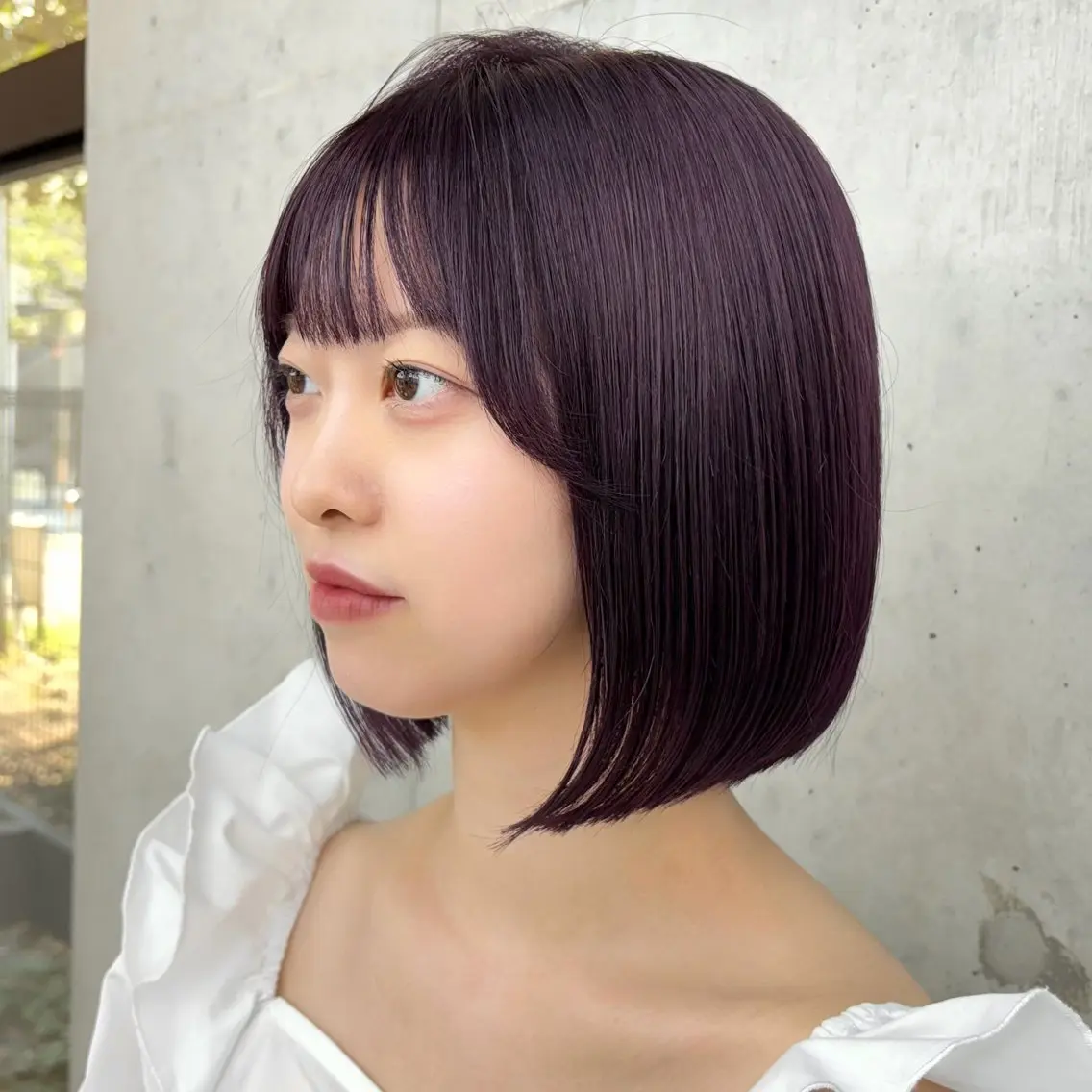 ミディアム カラー 透明感カラー ボブ カット ヘアカラー トリートメント mei タッセルボブ 縮毛矯正🧚‍♂️のヘアスタイル