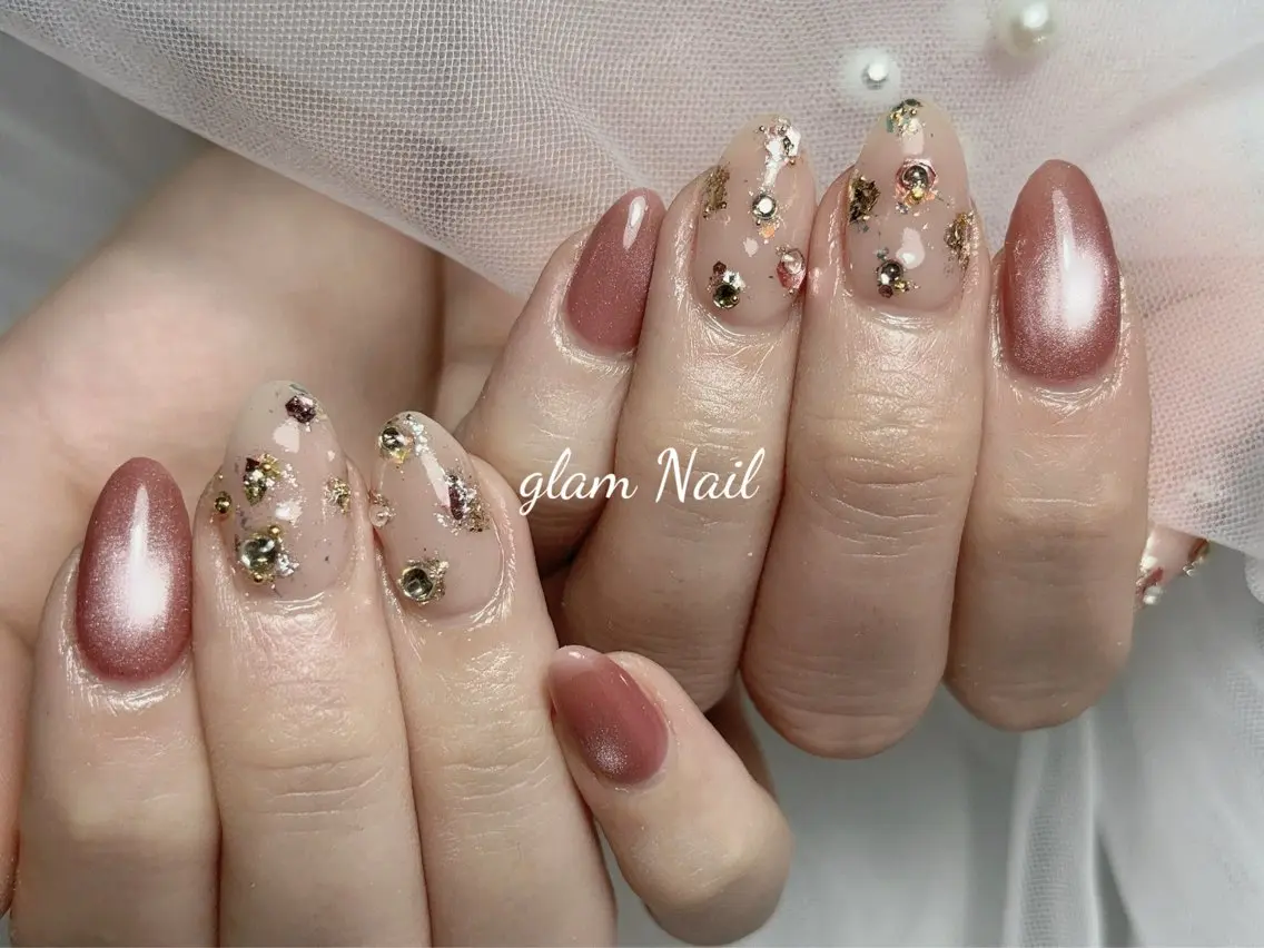 ネイル エツメ💅 長さ出し🎀デザインのネイルデザイン