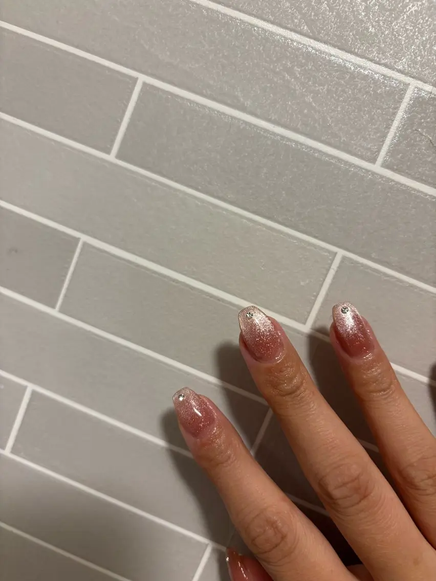 ネイル グラデーション マグネットネイル ストーンネイル ハンドネイル nemuri nail salonのネイルデザイン