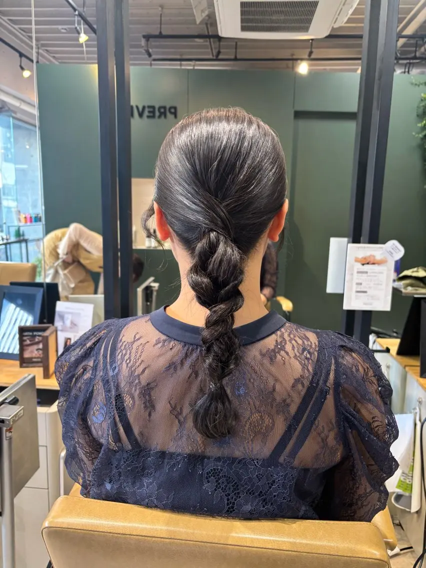 ヘアセット（かっちり/タイト系）カチモリも🉑ミニモ限定特典➡︎選べるワンポイント飾り🎀の写真