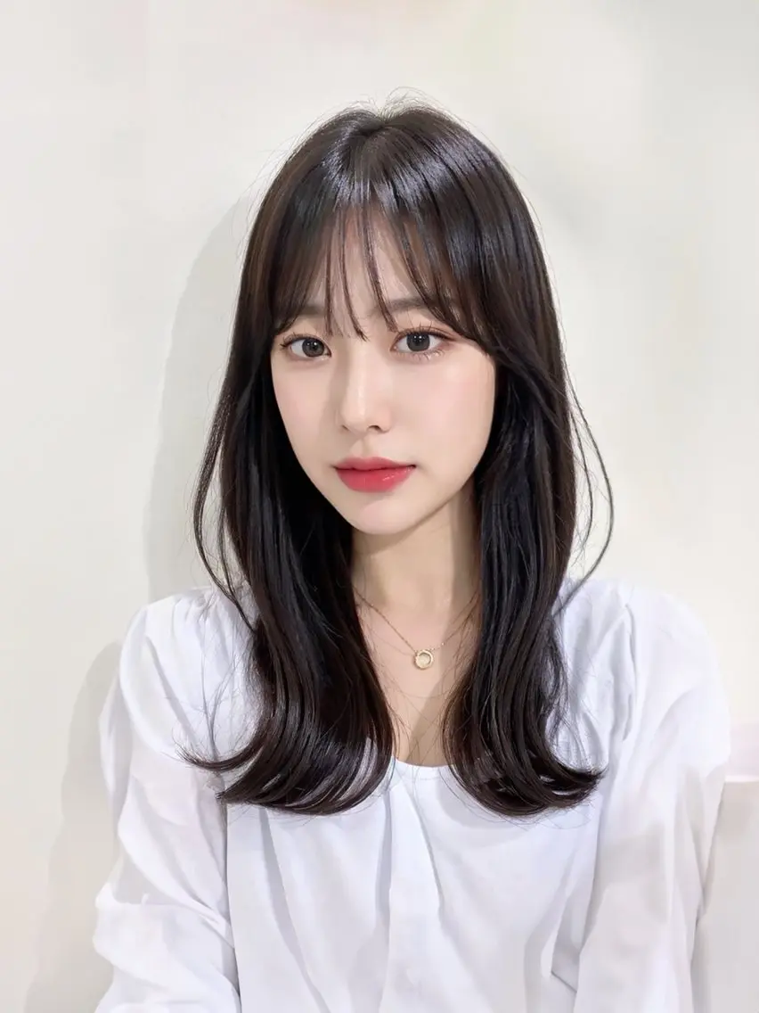 セミロング セミロングパーマ 外国人風カラー 韓国風ヘア レイヤーカット AnFye forprcoのヘアスタイル