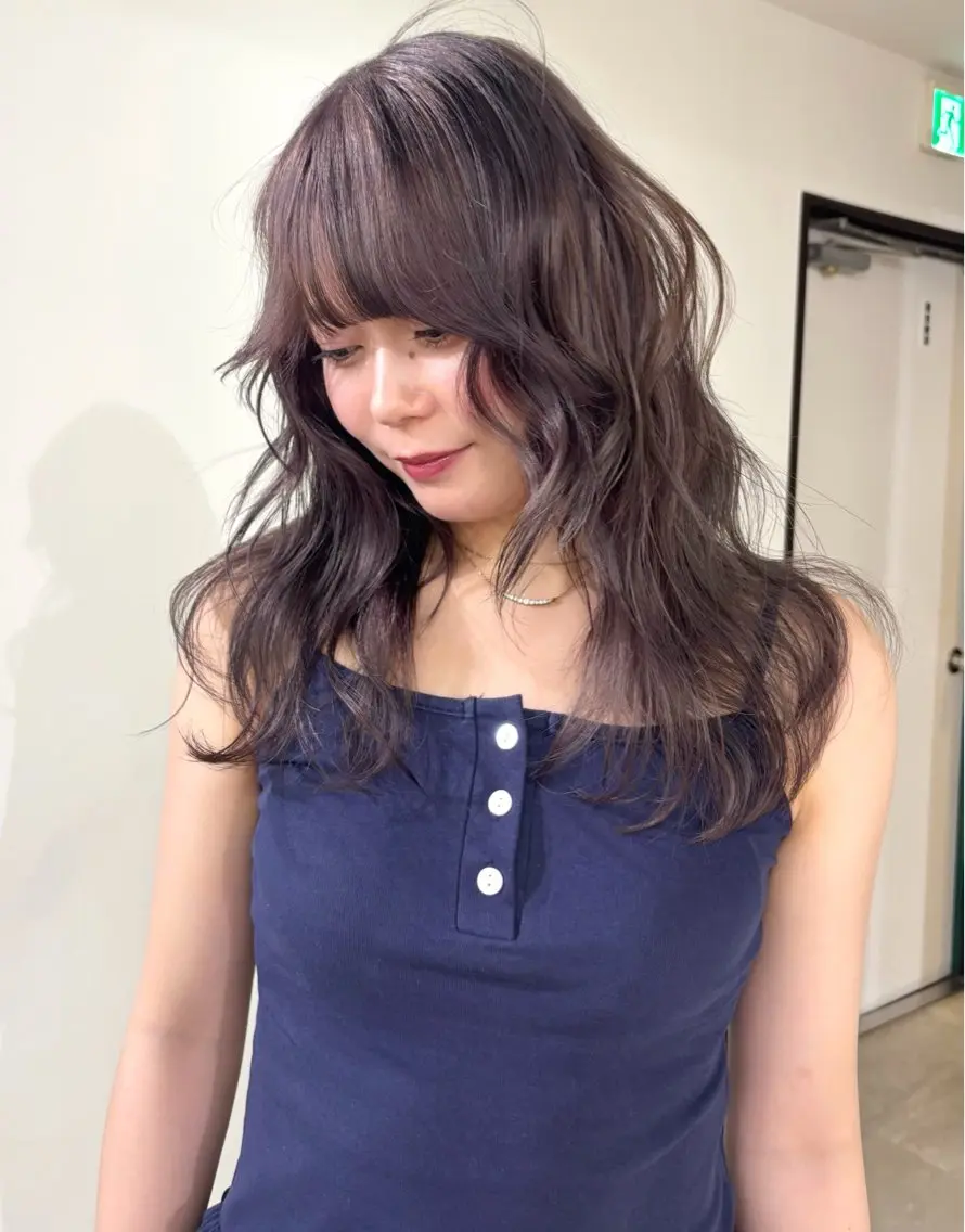 ロング カラー ベージュカラー ブリーチ ハイトーンカラー ヘアカラー mizuki/ピンク ベージュ.レイヤーのヘアスタイル