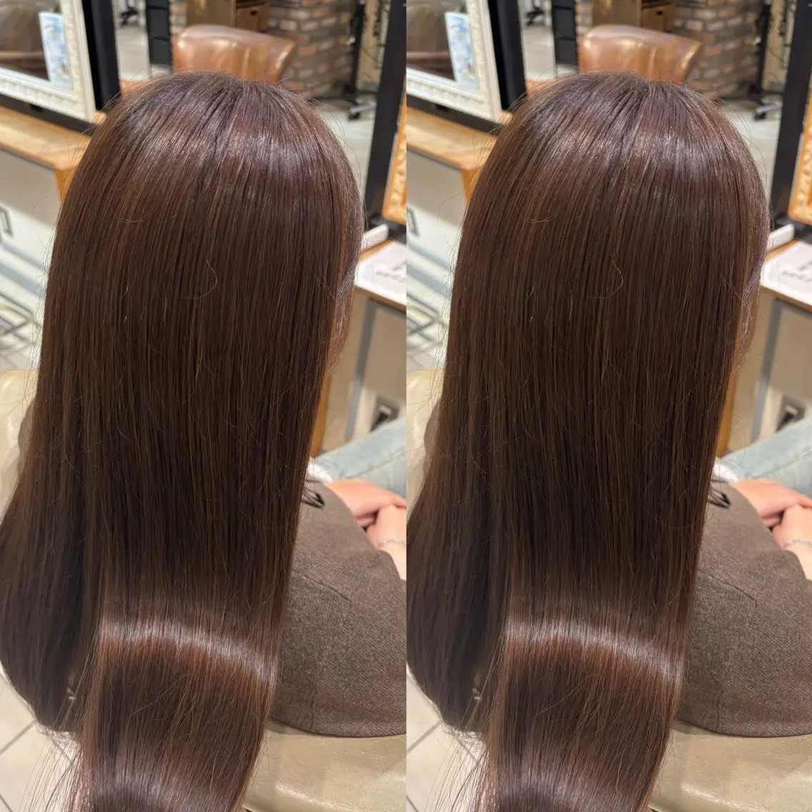 ロング カット ヘアカラー トリートメント 古屋 澪 艶髪✨縮毛矯正のヘアスタイル