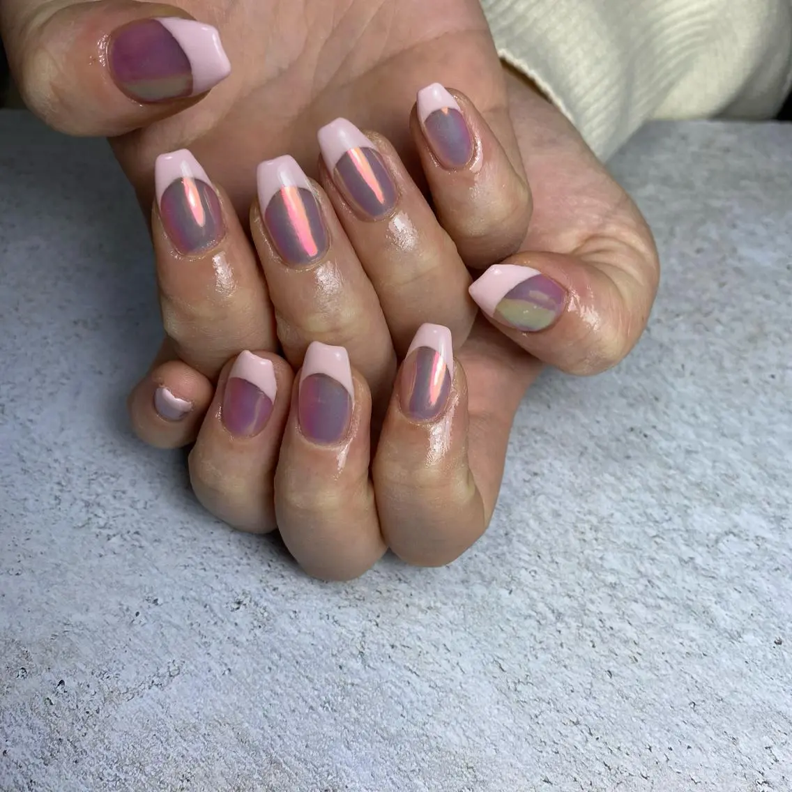 ネイル ミラーネイル ハンドネイル ☺︎ NOZOMI☺︎のネイルデザイン