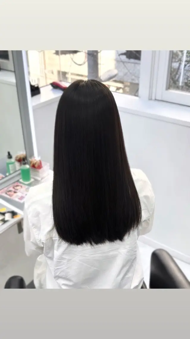 セミロング 縮毛矯正 あやか/心斎橋/ カラーモデル募集中のヘアスタイル