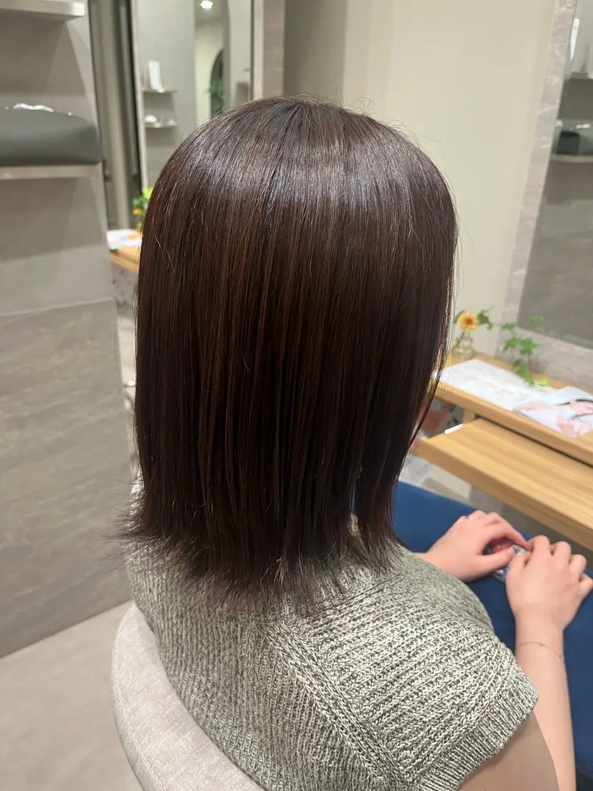 ミディアム カラー pollen moekaのヘアスタイル