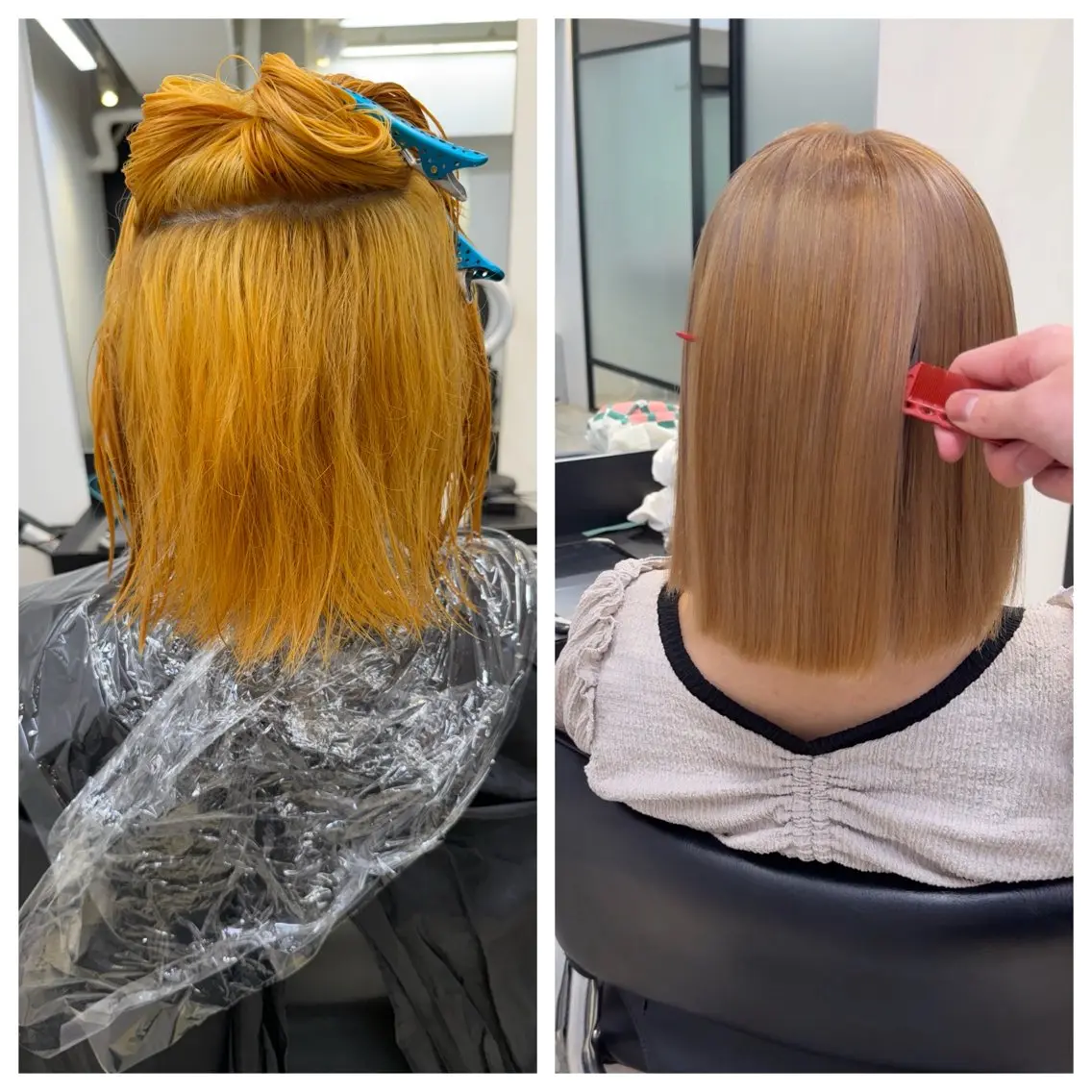 ショート 縮毛矯正 ヘアカラー 縮毛矯正 トリートメント け んブリーチ縮毛矯正のヘアスタイル