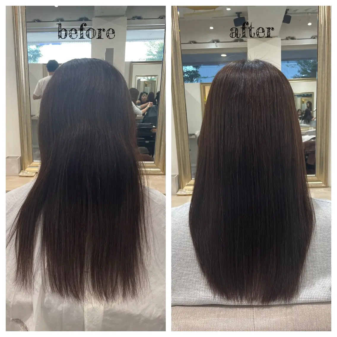 ロング レイヤーカット 縮毛矯正 縮毛矯正 トリートメント PutiLuca 浅川のヘアスタイル