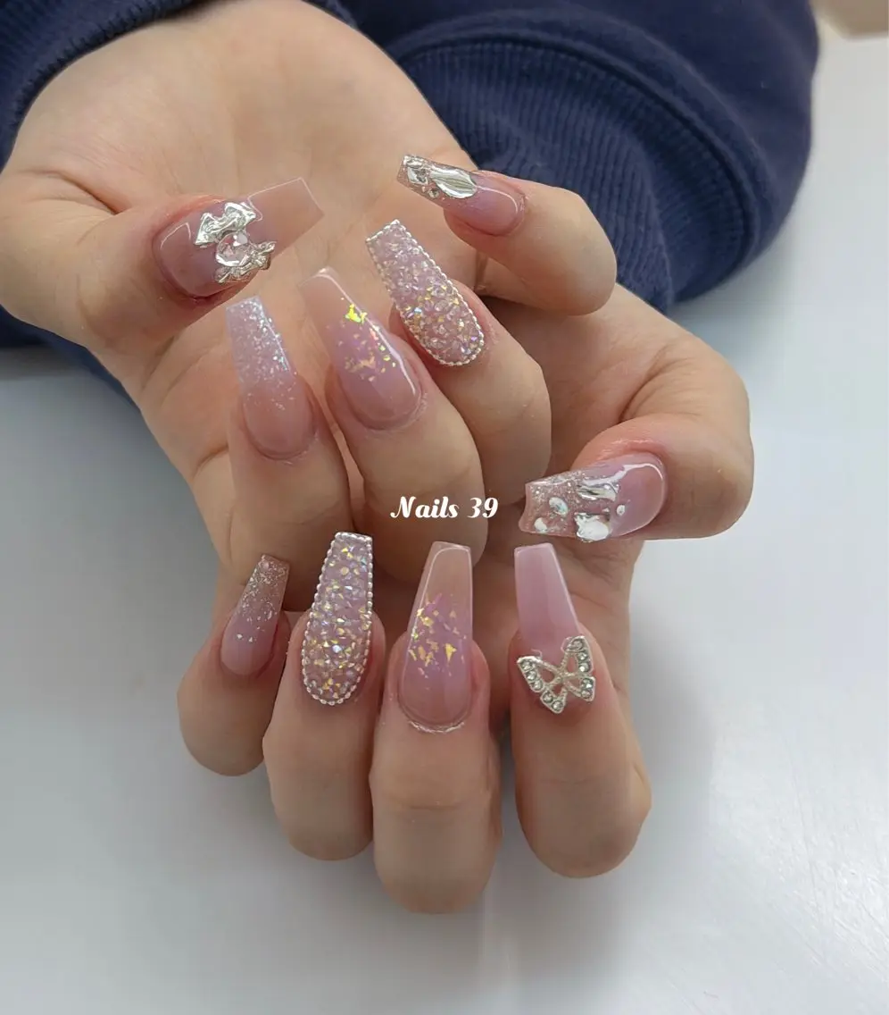 【Hand】【チップ長さ出し10本】 付け放題120分時間内|デザイン画像持ち込みOK)💕の写真