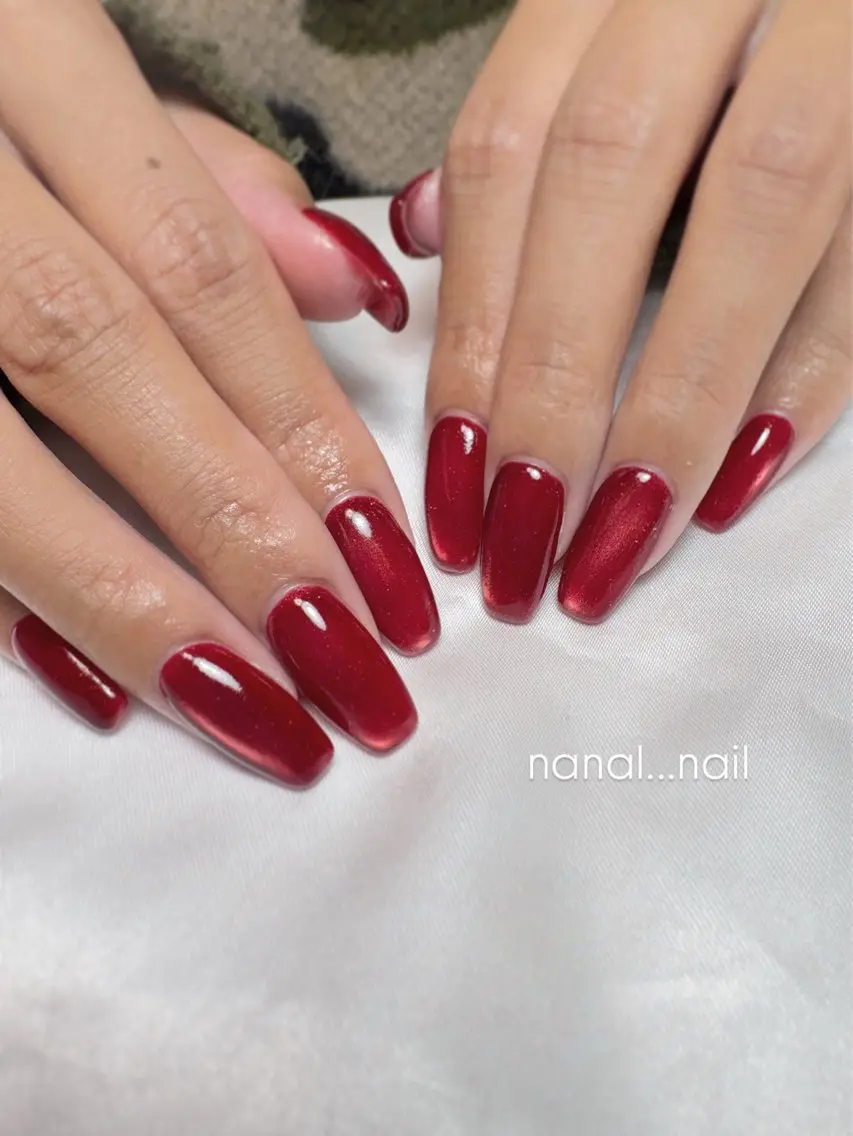 ネイル マグネットネイル マグネットワンカラー ワンカラーネイル nanal nailのネイルデザイン