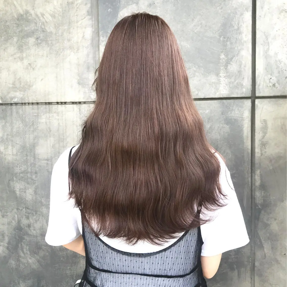 ロング カラー ブリーチ ダブルカラー グレージュ ピンクカラー ヨシンモリ K-POP好き美容師 🇰🇷Kai.Yのヘアスタイル