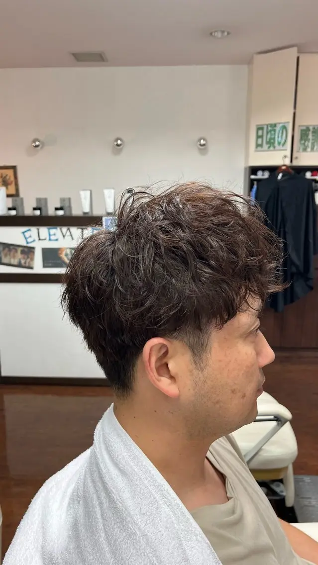 ショート パーマ メンズ メンズパーマ 中野 あおいのヘアスタイル