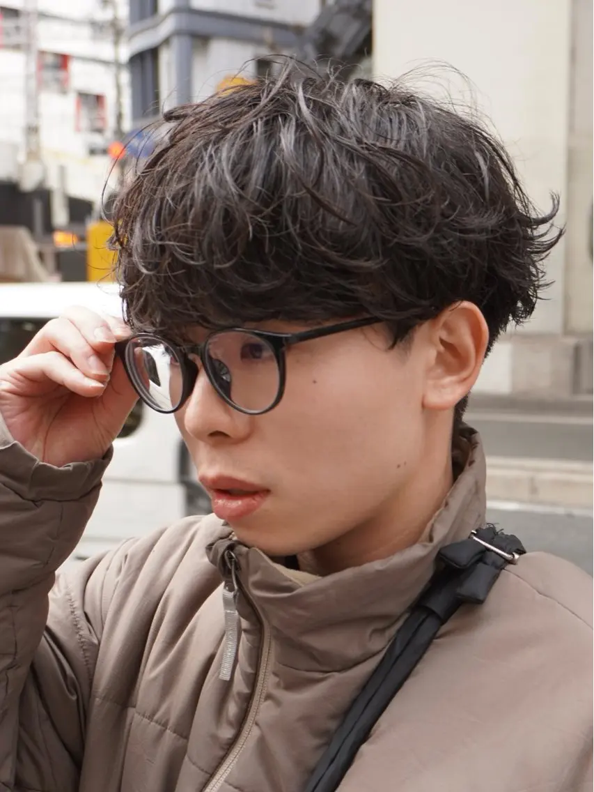 パーマ メンズ カット パーマ 大阪メンズ 美容師井上智博のヘアスタイル