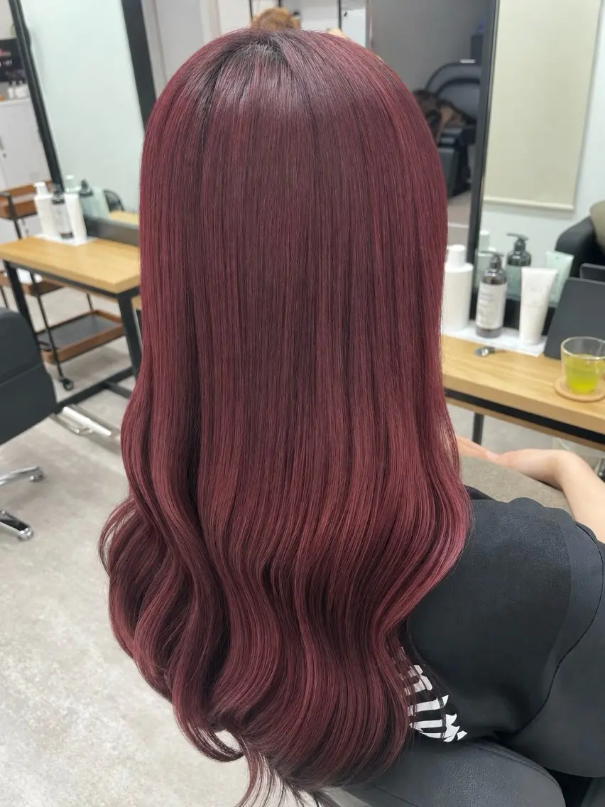 ロング ヘアカラー anB Bのヘアスタイル