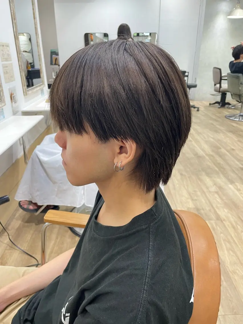 ショート カラー メンズ ブラウンカラー ナチュラルブラウン オーガニックカラー ヘアカラー ヘッドスパ 吉田 凱翔のヘアスタイル